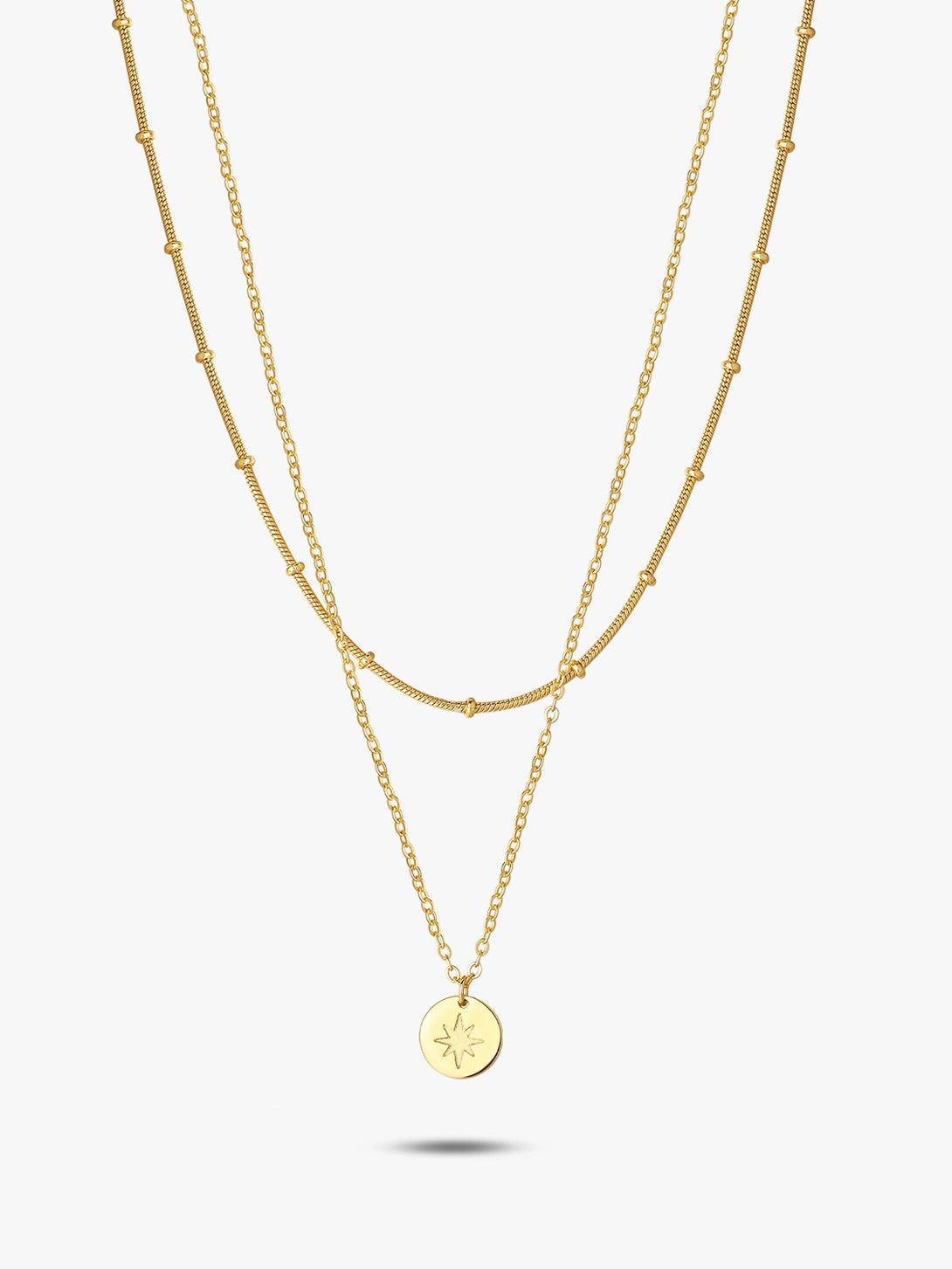 Daily Star Bobble Chain Coin Layered Necklaces - OOTDY