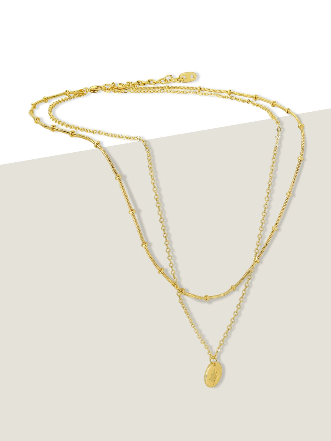 Daily Star Bobble Chain Coin Layered Necklaces - OOTDY