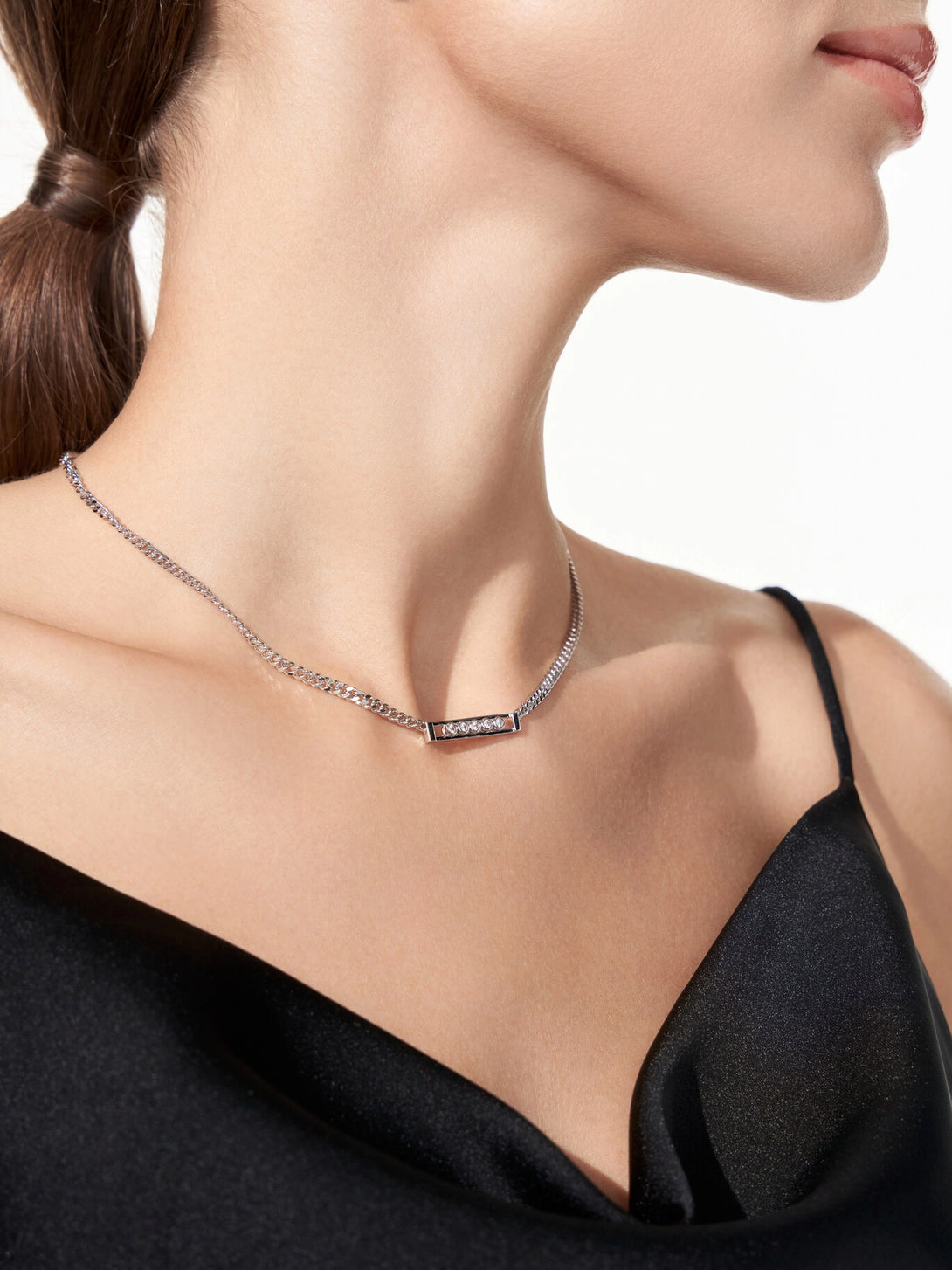 Delicate Square Stone Pendant Necklace - OOTDY