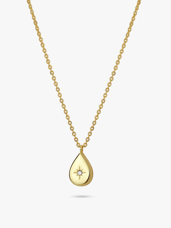Classical Sculptural Droplet Pendant Necklace - OOTDY