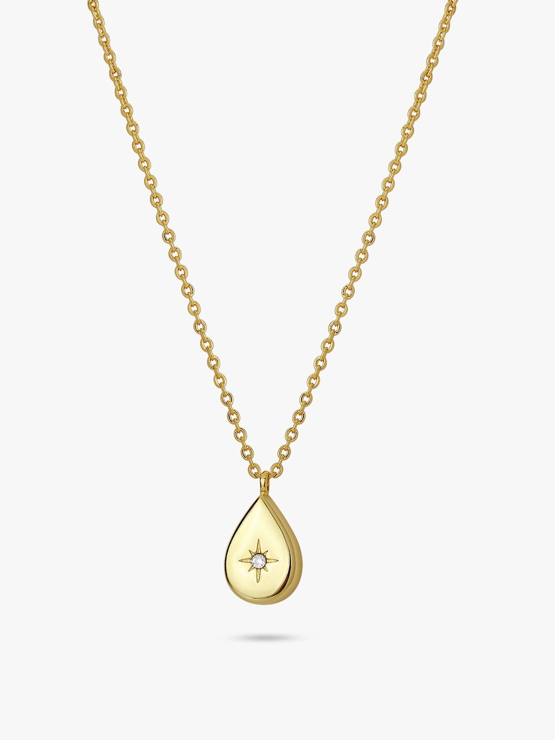 Classical Sculptural Droplet Pendant Necklace - OOTDY