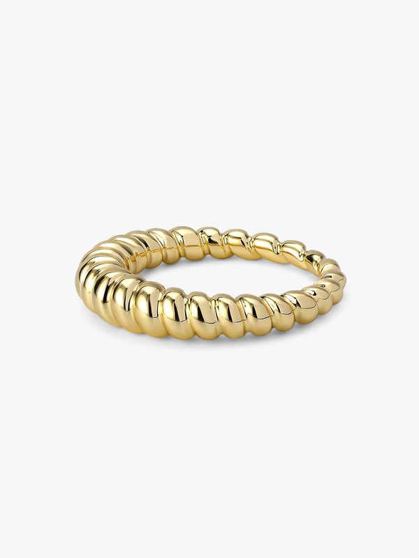 Classical Ribbed Texture Statement Ring - OOTDY